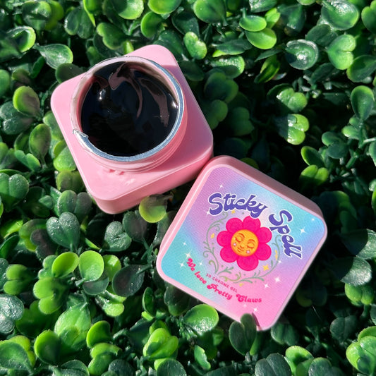 “Sticky Spell” 3d Chrome gel - black