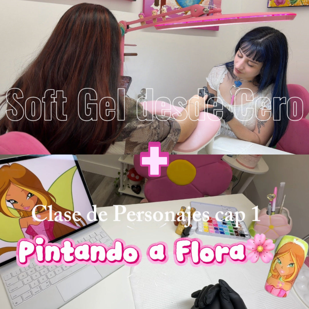 Bundle- Soft gel desde cero + Clase de personajes (con Flora paso a paso)